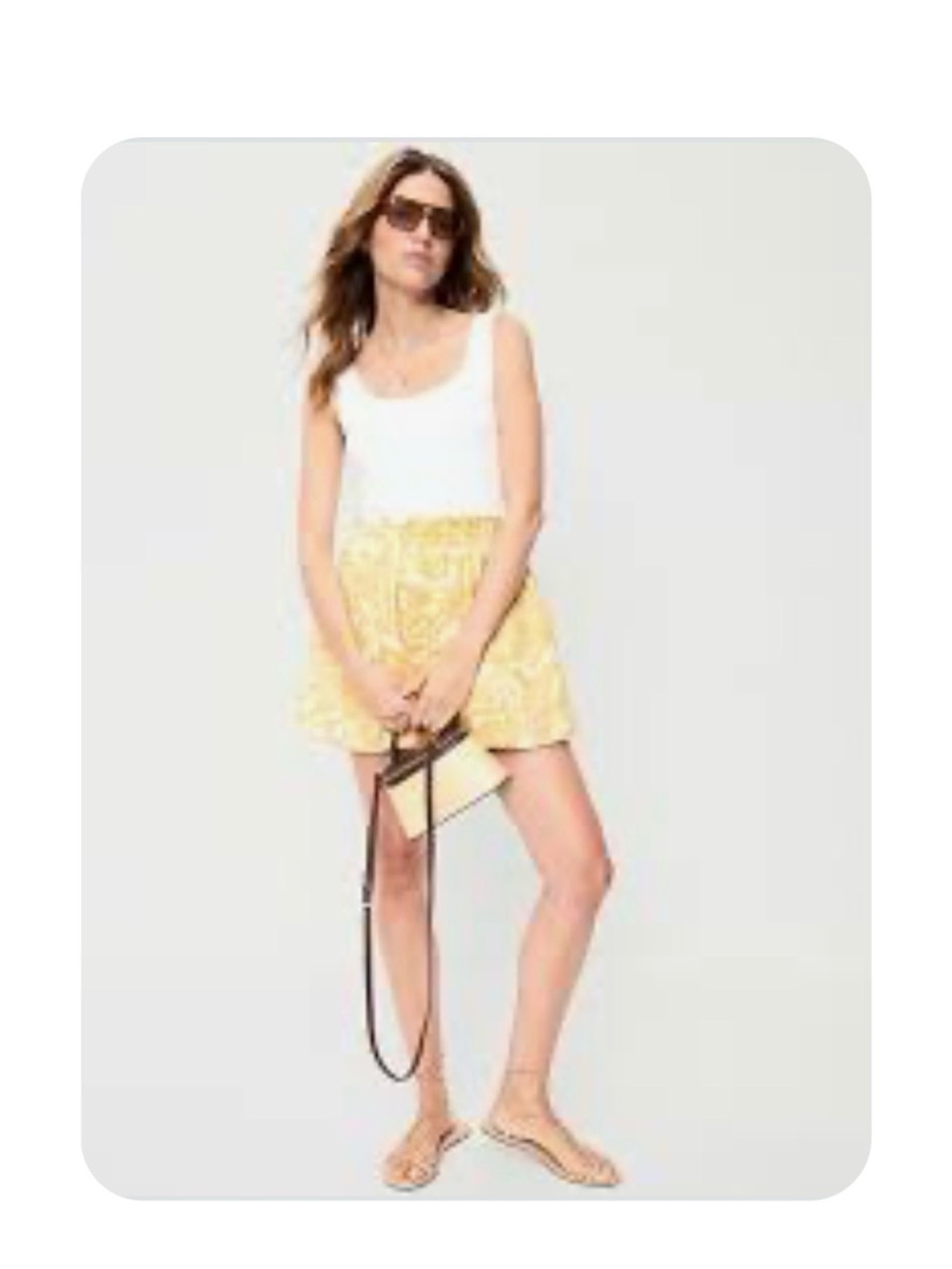 Women’s Yellow Printed Summer Skort - Old Navy